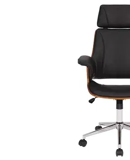 Kancelářská křesla LuxD Designová kancelářská židle Uriela ořech / černá