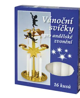 Vánoční dekorace Svíčky do andělského zvonění, 16 ks
