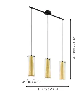 Moderní závěsná svítidla EGLO Závěsné svítidlo PINTO GOLD 97652