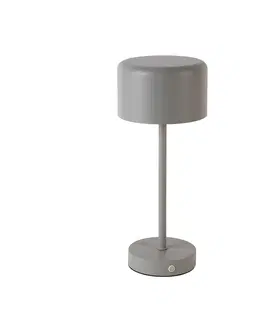 Stolni lampy Moderne tafellamp grijs oplaadbaar - Poppie