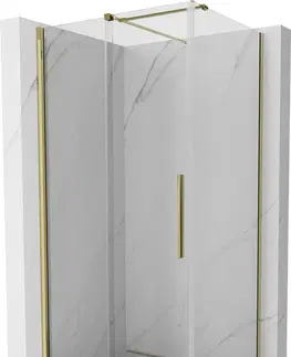 Sprchové kouty MEXEN/S Velar sprchový kout 100 x 110, transparent, zlatá 871-100-110-01-50