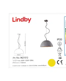 Svítidla Lindby Lindby - LED RGBW Stmívatelný lustr na lanku CAROLLE 1xE27/10W/230V Wi-Fi Tuya 