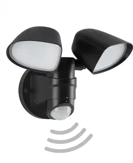 LED reflektory BRILONER TELEFUNKEN LED venkovní bodové svítidlo s čidlem, 21,8 cm, 20 W, černá TF 304605TF