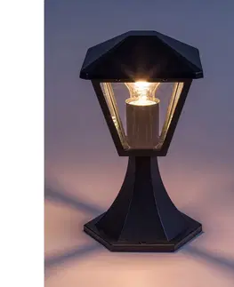 Zahradní lampy Rabalux 7148 venkovní nízký sloupek lucerna Paravento, antracit