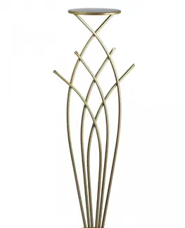 Stojany na květiny DekorStyle Květinový stojan RUE 100 cm zlatý