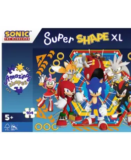 Hračky puzzle TREFL -  Puzzle 104 XL Super Shape - Sonicův svět / SEGA Sonic The Hedgehog FSC Mix 70%