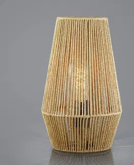 Stolní lampy HELL Lanové stolní svítidlo z papíru, hnědé, Ø 20 cm