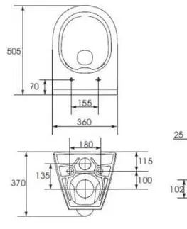 Záchody DEANTE Podomítkový rám, pro závěsné WC mísy + SLIM tlačítko bílé + WC CERSANIT CLEANON CITY CST_WC01 A51P CI1