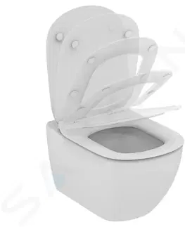WC sedátka GEBERIT Duofix Modul pro závěsné WC s tlačítkem Sigma30, matný chrom/chrom + Ideal Standard Tesi WC a sedátko, Aquablade, SoftClose 111.300.00.5 NU7