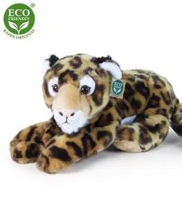Hračky RAPPA - Plyšový leopard ležící 40 cm ECO-FRIENDLY
