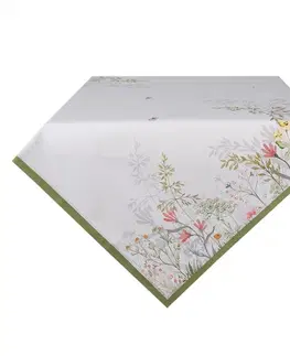 Ubrusy Bavlněný ubrus s lučními květy Wildflower Fields - 100*100 cm Clayre & Eef WFF01