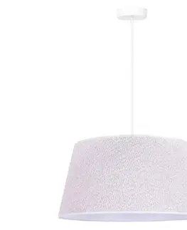 Svítidla   - Lustr na lanku BOUCLE 1xE27/15W/230V pr. 50 cm bílá 