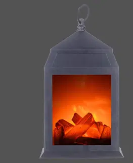 Vnitřní dekorativní svítidla JUST LIGHT. LED dekorativní světlo Chimney přenosné, 15,8 cm