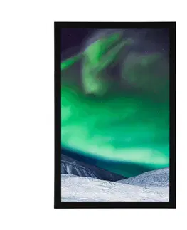 Příroda Plakát polární záře na obloze