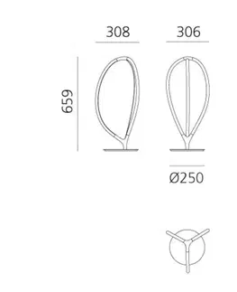 Designové stolní lampy Artemide Arrival stolní lampa - mosaz 1550010A