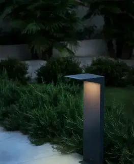 Stojací svítidla FARO SOLEIL LED solární sloupková lampa, tmavě šedá