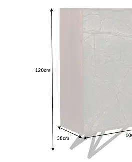 Komody LuxD Designová vysoká komoda Quillon 120 cm přírodní kámen