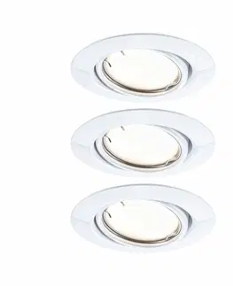 Chytré osvětlení PAULMANN LED vestavné svítidlo Smart Home Zigbee Base Coin základní sada výklopné kruhové 90mm 20° 3x4,9W 230V stmívatelné 3000K bílá 924.63