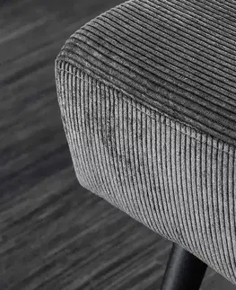 Lavice do jídelny LuxD Designová lavice Bailey 100 cm tmavě šedý manšestr