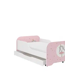 Dětské postele Krásná dětská postel 160 x 80 cm s princeznou