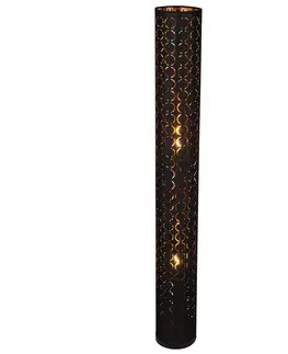 Stojací lampy Globo Stojací lampa Harald v orientálním designu, černá