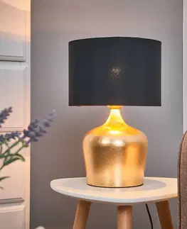 Stolní lampy EGLO Stolní lampa s textilním stínidlem Manalba, 38 cm
