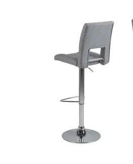 Barové židle Dkton Designová barová židle Almonzo světlešedá / chromová