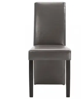 Židle Jídelní židle 2 ks umělá kůže / dřevo Dekorhome Černá