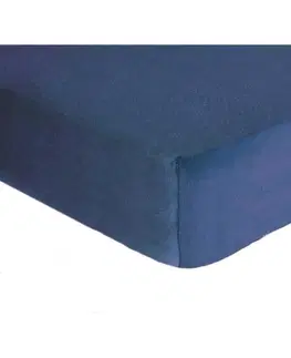 Prostěradla Forbyt, Prostěradlo, Froté Premium, riflově  modrá 140 x 200 cm