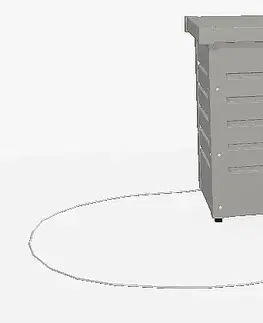 Úložné boxy Biohort Úložný zamykací box (šedý křemen metalíza) 100 cm