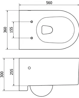 Záchody MEXEN Sofia Závěsná WC mísa včetně sedátka, bílá 30798000