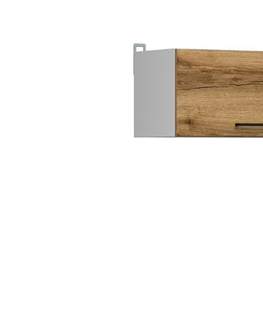 Kuchyňské linky JAMISON, skříňka nad digestoř 60 cm, bílá/dub delano světlý