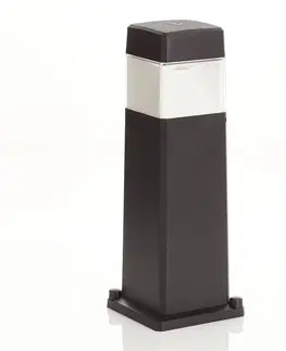 Sloupková světla Fumagalli LED světlo na soklu Elisa 500 černá, čirá, 10W CCT