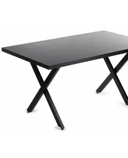 Jídelní stoly DekorStyle Jídelní stůl STORMI 150 cm černý