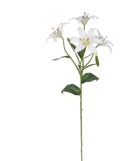 Květiny Umělá Lilie bílá, 60 cm