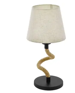 Světla na parapety EGLO Rampside stolní lampa, lanko, textilní stínidlo