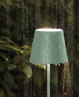 Venkovní osvětlení terasy Sigor LED stolní lampa Nuindie aku kulatá 38cm šalvějová