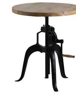 Luxusní barový nábytek Estila Industriální výškově nastavitelný barový stolek
