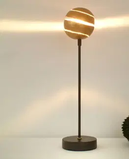 Světla na parapety Holländer Stolní lampa KULOVÝ BLESK ZLATO ze železa