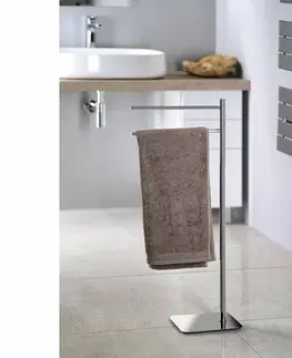 Koupelnový nábytek GEDY 1131 Artu stojan s držákem ručníků, hranatý, stříbrná