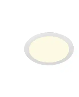 LED podhledová svítidla SLV BIG WHITE SENSER 24 Indoor, stropní vestavné LED svítidlo kruhové, bílé, 3000K 1003010