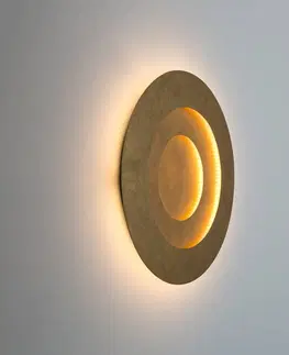 Nástěnná svítidla Holländer LED nástěnné světlo Masaccio Rotondo, zlatá