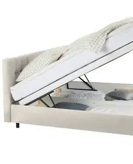 Manželské postele Kontinentální Postel Magic, 160x200cm,béžová