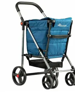 Nákupní tašky a košíky Rolser Skládací nákupní vozík na kolečkách Basket Polar 4Big, modrá