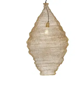 Zavesna svitidla Orientální závěsná lampa zlatá 90 cm - Nidum