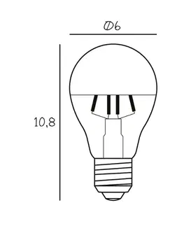 Stmívatelné LED žárovky DESIGN BY US Zrcadlová lampa LED libovolná E27 stříbrná 3,5W 2700K stmívatelná