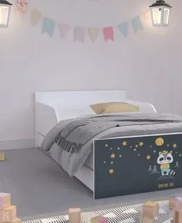 Dětské postele Kvalitní dětská postel v tmavších barvách s motivem noční oblohy 160 x 80 cm