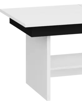 Konferenční stolky ArtCross Konferenční stolek DALLAS Barva: Bílá / bílý lesk