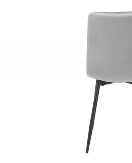 Jídelní sety Jídelní židle TOM VELVET Signal Světle šedá