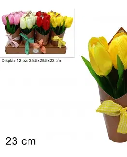 Umělé květy PROHOME - Kytice umělá - tulipány různé barvy